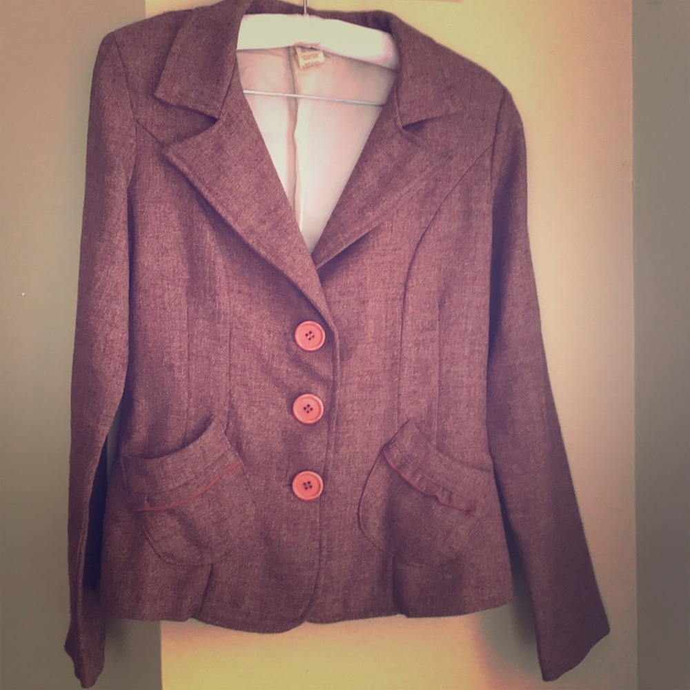 Rust Colored Blazer with Pockets